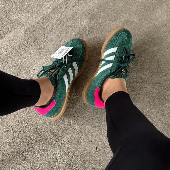 Adidas gazelle collegiate green lucid pink - Picture 2 of 16